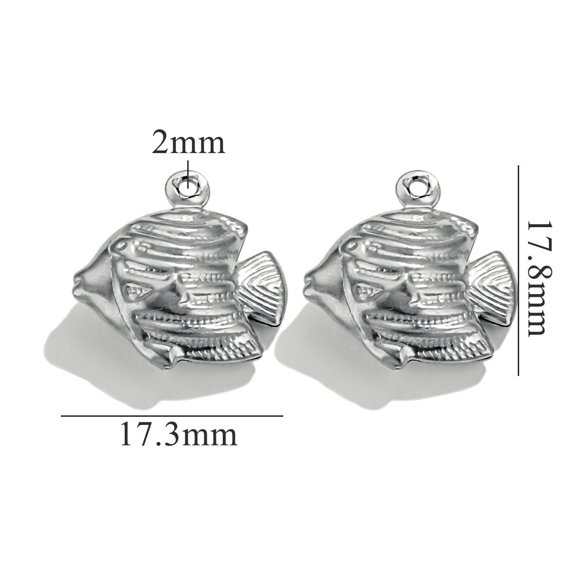 Silver color / 1 Piece  Casual Style Clownfish Shape Stainless Steel  Gold Color Women's Pendant Picture9